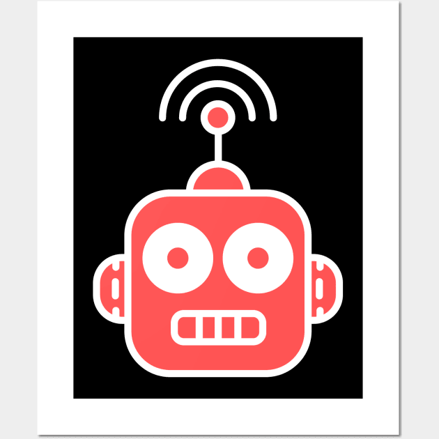 Retro Robot Icon Wall Art by MeatMan